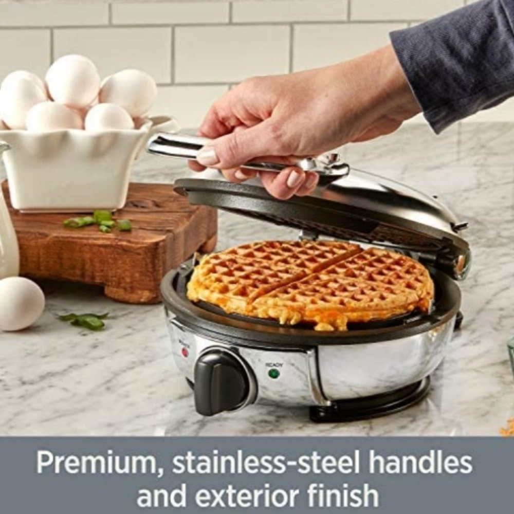 New!!!All-Clad  Stainless Steel Classic Round Waffle Maker